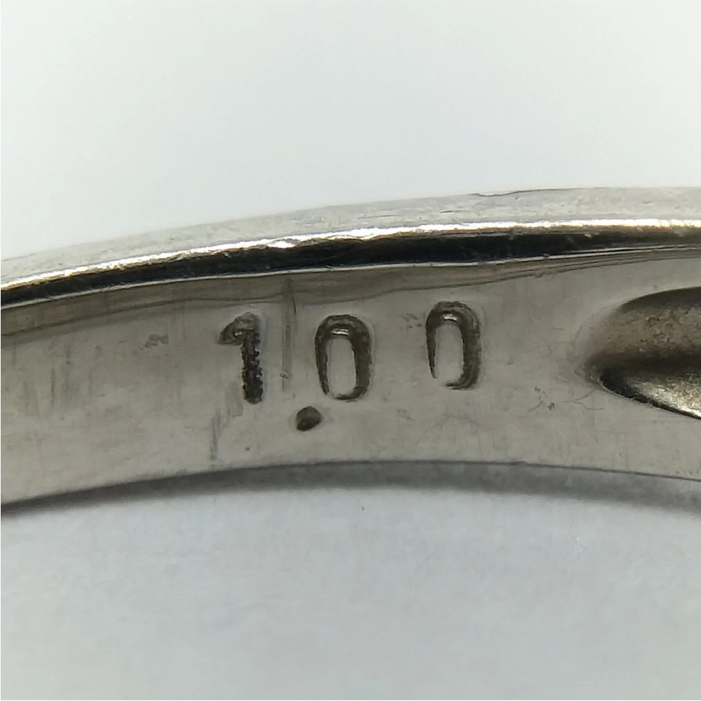 Platinum 1 carat diamond ring size 7.25 - Picture 10 of 15